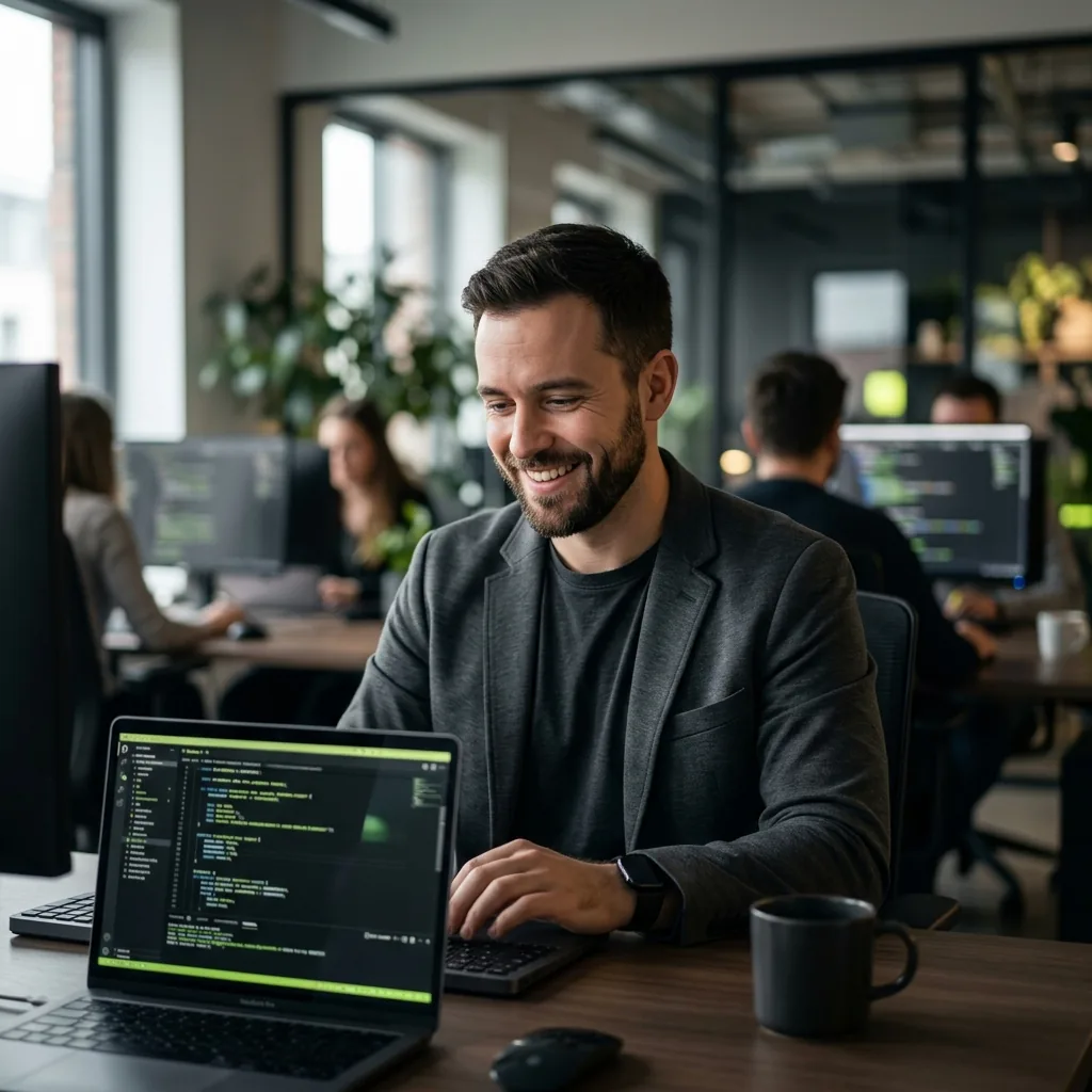 Smiling engineer
